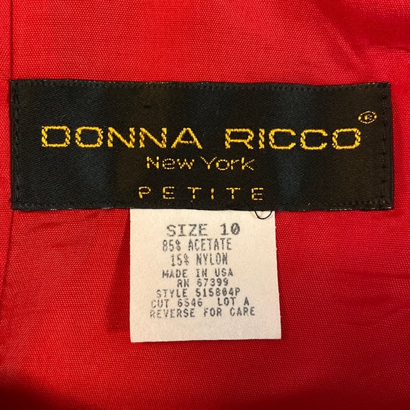 Donna Ricco New York Petite Red lace up midi dress - Picture 6 of 8